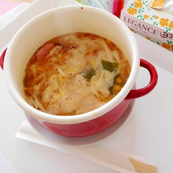 調理後そのまま食卓へ　ラーメン